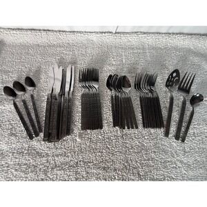 VTG Gold Standard Japan Stainless Steel Flatware Set 45pc Night Blossom Pattern